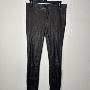 J Brand Women’s 100% Lamb Leather Skinny Stretch Pants, Size 28, Brown color